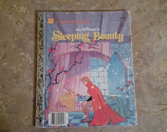 Walt Disney's A Little Golden Book Sleeping Beauty Hardcover 1986, Vintage Disney Book, Children's Book