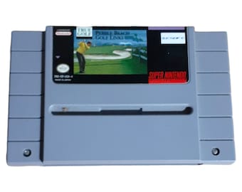SNES True Golf Classics: Pebble Beach Golf Links Gaming Cartridge, Vintage 1992 Game,  T&E Software
