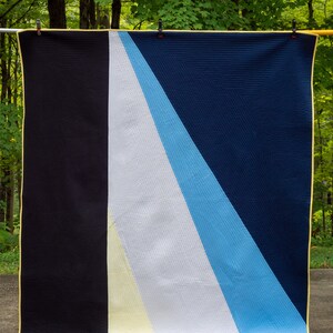 Handmade modern Twin quilt, comforter, XL throw - “Dusk”