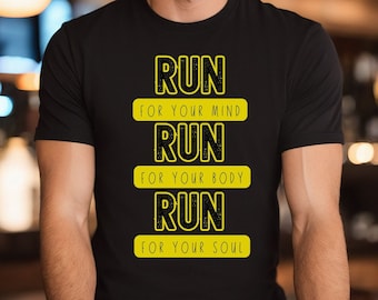 Running TShirt For Men, Running Shirt For Marathon, Runner Shirt For Working Out, Running T-Shirt For Workout, Mens Running Shirt, Gift Him