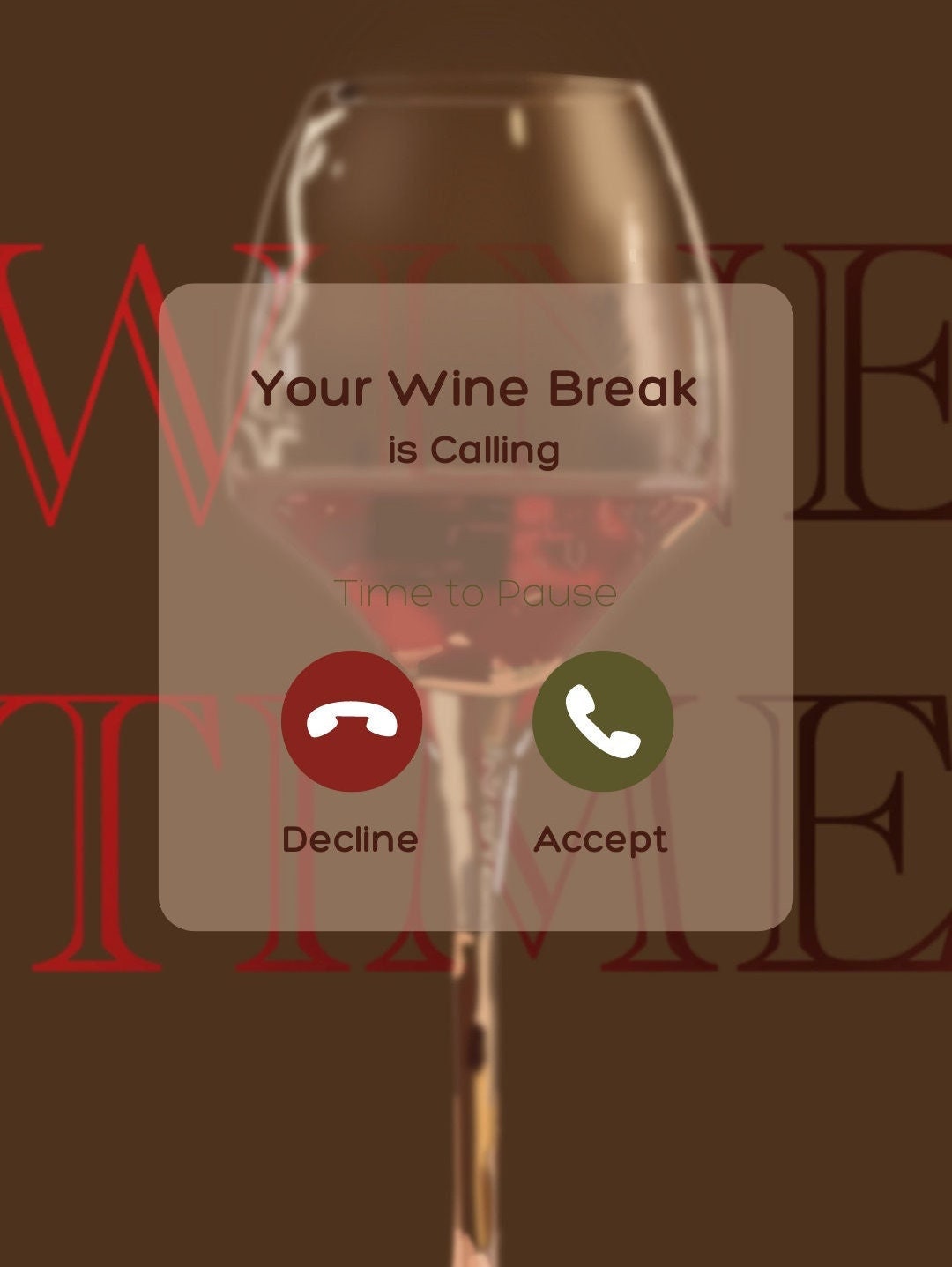 Wine Glass Poster Wine Time Etsy