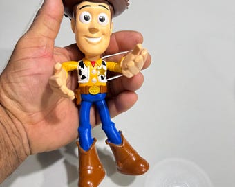 Disney Pixar Woody Cowboy - Bendy Figure Toy Figurine - Vintage - Collector's