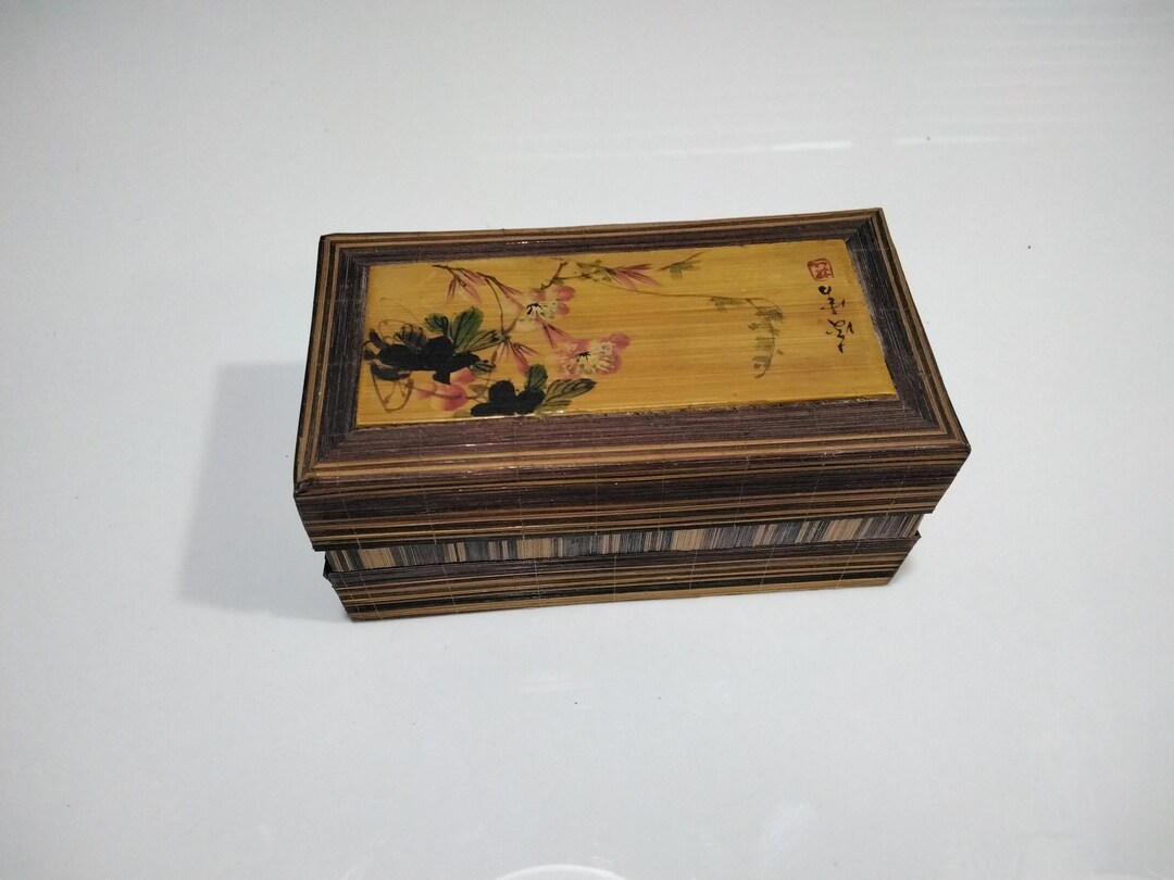 Oriental Cardboard Storage Box - Vintage Rare Find. - Etsy