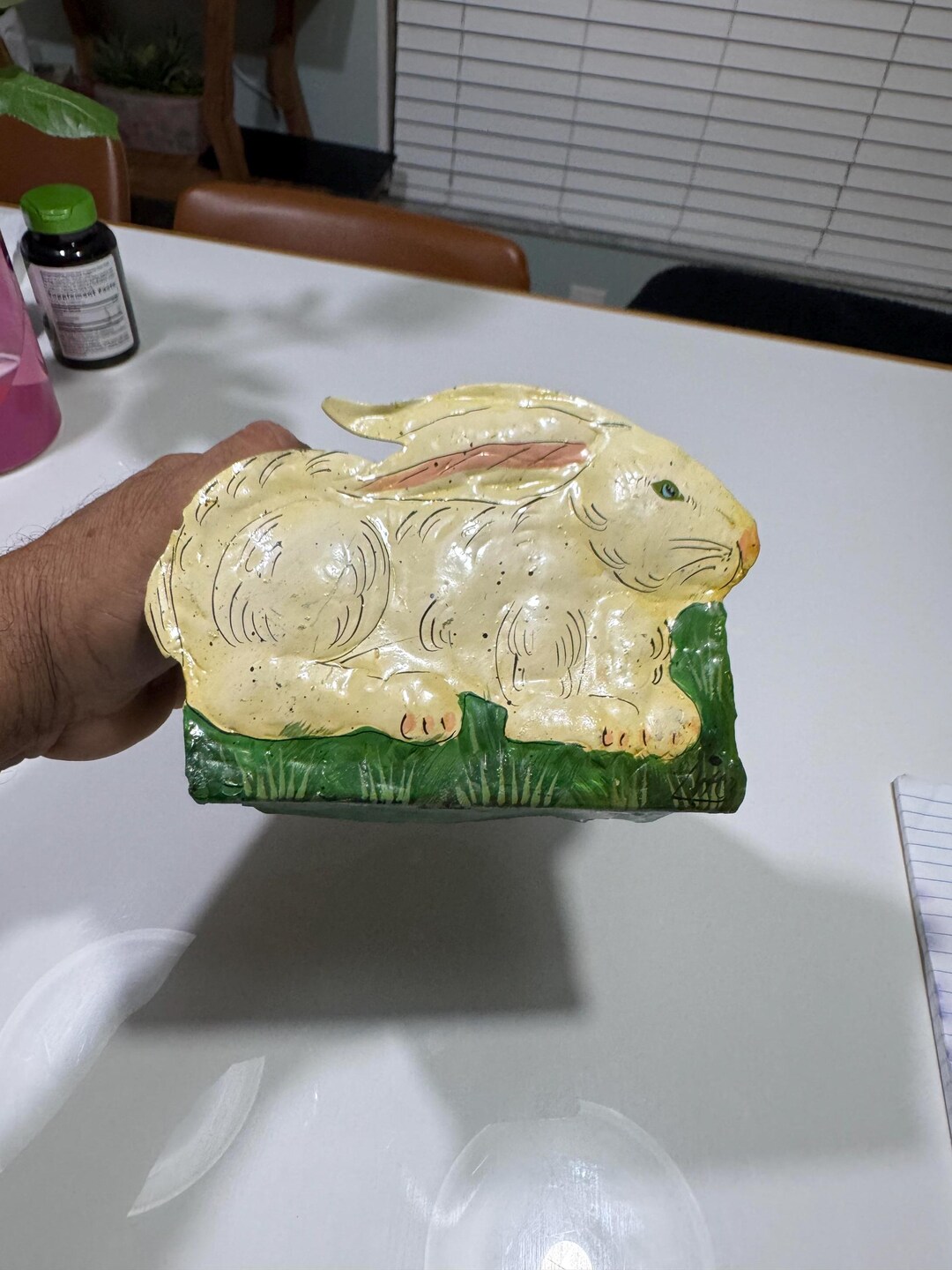 Handmade Metal Rabbit Planter - Vintage - Etsy