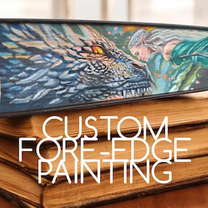 Custom Fore-Edge painting book, Hand Painted Pages, special edition book, Fantasy Book Lovers, Personalized Book Art, Book Gift High Detail