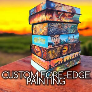 Custom Fore-edge Painting, booktok fantasy, Made to Order, sprayed edge book lovers, Hand painted pages books, Personalised Book Paintings