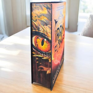 Rebecca Yarros, libro da pittura Iron Flame Fore-Edge, libro in edizione speciale, pagine dipinte a mano, regalo per amanti dei libri fantasy, idea regalo per amanti dei libri