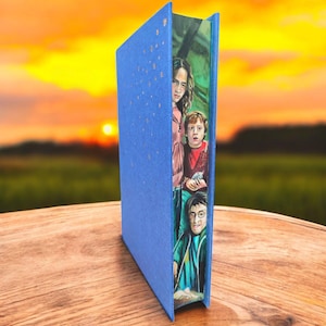 HP Vorderkantenmalerei berühmtes Buch, Exklusivbuch Harry Pottery, kundenspezifische personalisierte Buchmalereien, Taschenbuch, handgemachte sammelbare Bücher