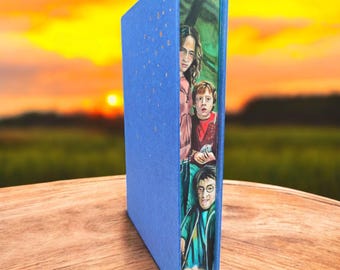 HP Fore-edge painting famous book, Exclusive book Harry Pottery, Custom Personalised Book Paintings, paperback, Handmade Collectable books