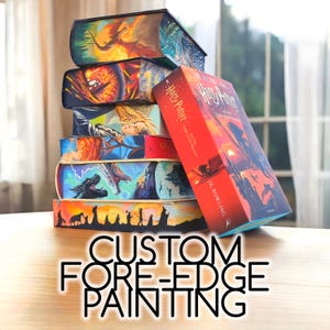 Sprayed edge book lovers, Custom Fore-edge Painting, booktok fantasy, Made to Order, Hand painted pages books, Personalised Book Paintings