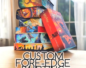 Sprayed edge book lovers, Custom Fore-edge Painting, booktok fantasy, Made to Order, Hand painted pages books, Personalised Book Paintings