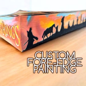 Custom Fore-Edge painting, Fantasy Book Lovers, Personalized Book Art, Book Gift Idea, Hand Painted Pages, High Detail, Collectible Books