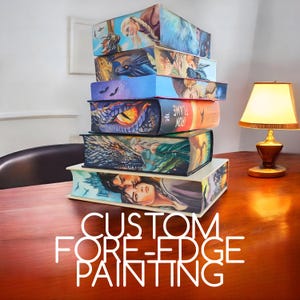 Custom sprayed edge book lovers gift idea,Hand painted pages books,Made to Order,Fore-edge Painting,art on edges,Personalised Book Paintings