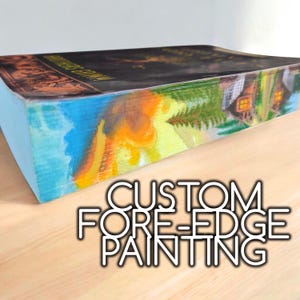 Custom Fore-Edge painting book, Hand Painted Pages, special edition book, Fantasy Book Lovers, Personalized Book Art, Book Gift High Detail