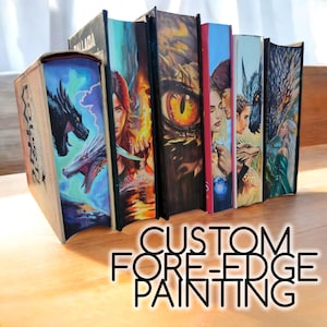Pittura personalizzata del bordo anteriore, libro in edizione speciale, idea regalo per gli amanti dei libri, libro con bordo spruzzato, libri con pagine dipinte a mano, libro di fan art, libri da collezione