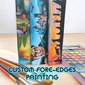 Custom Fore-Edge painting, Fantasy Book Lovers, Personalized Book Art, Book Gift Idea, Hand Painted Pages, High Detail, Collectible Books