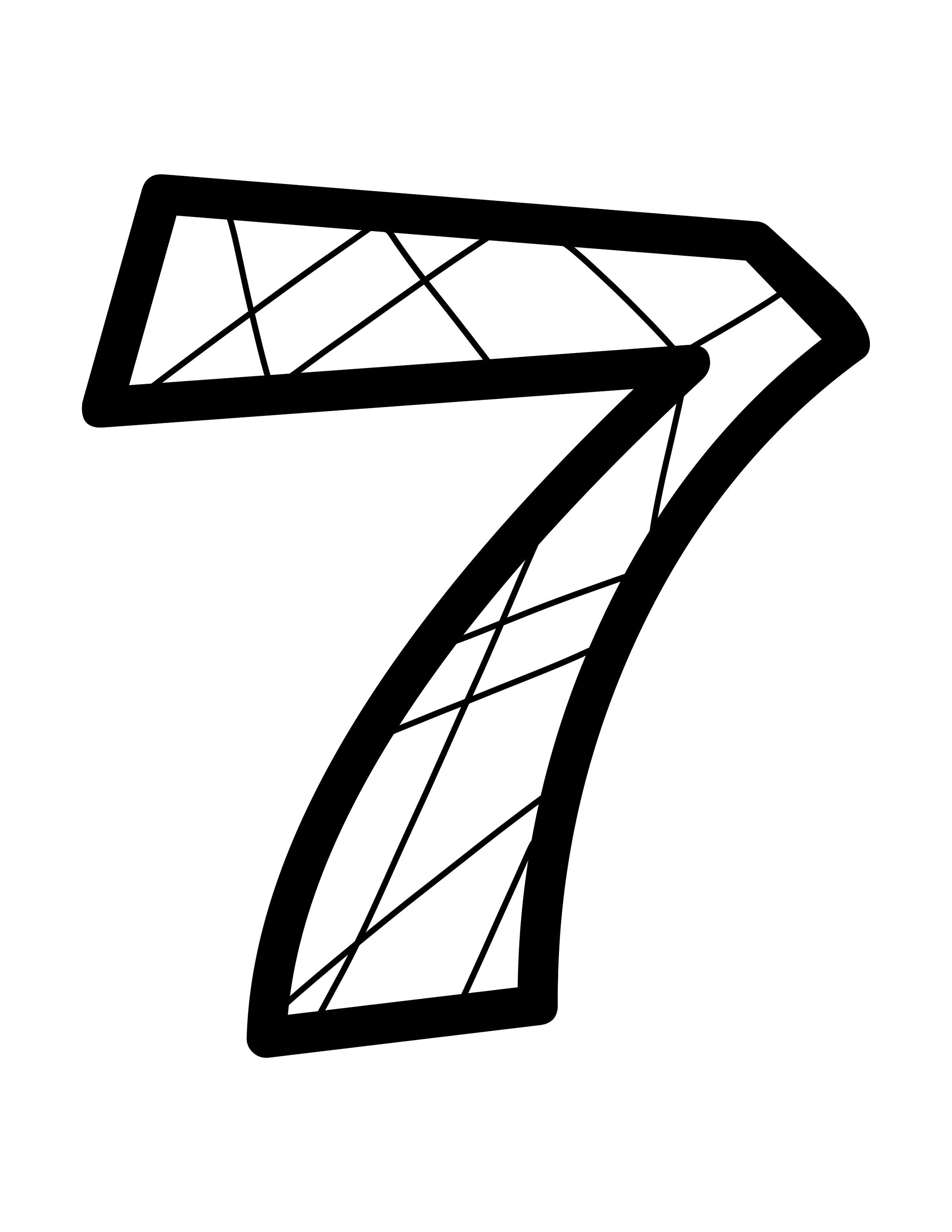 Geometric Number Set Printable Coloring Pages Wall Decoration Teacher ...
