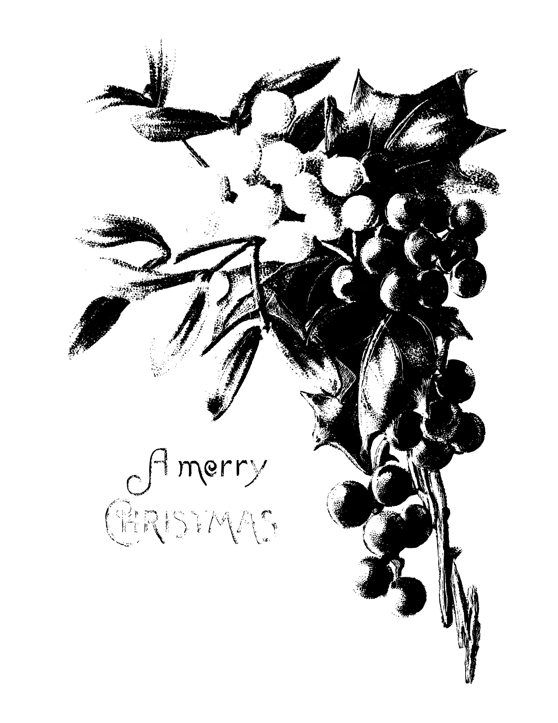 Printable Christmas Cards Digital Download Set of 5 - Etsy