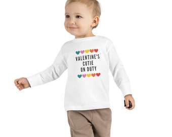 Chemise de la Saint-Valentin pour tout-petits, chemise de garde pour la Saint-Valentin pour les jeunes, chemise coeur pour enfant, chemise de la Saint-Valentin pour enfants d'âge préscolaire, cadeaux pour tout-petits