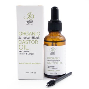 Organic Jamaican Black Castor Oil - Promotes Hair Growth, Thickness, and Length - Moisturizes & Remedies Hair and Scalp (30ml)