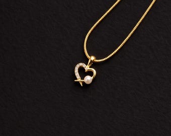 Heart Pearl Necklace – Valentine’s Day Gift for Her