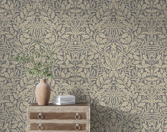 Papel pintado autoadhesivo William Morris, decoración floral vintage