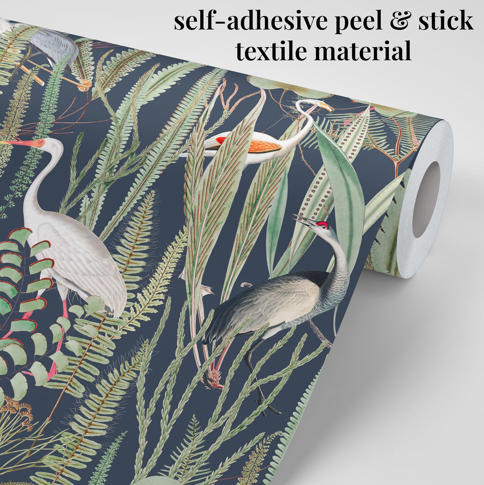 Blue Heron Wallpaper Bird Wallpaper Removable Vintage - Etsy