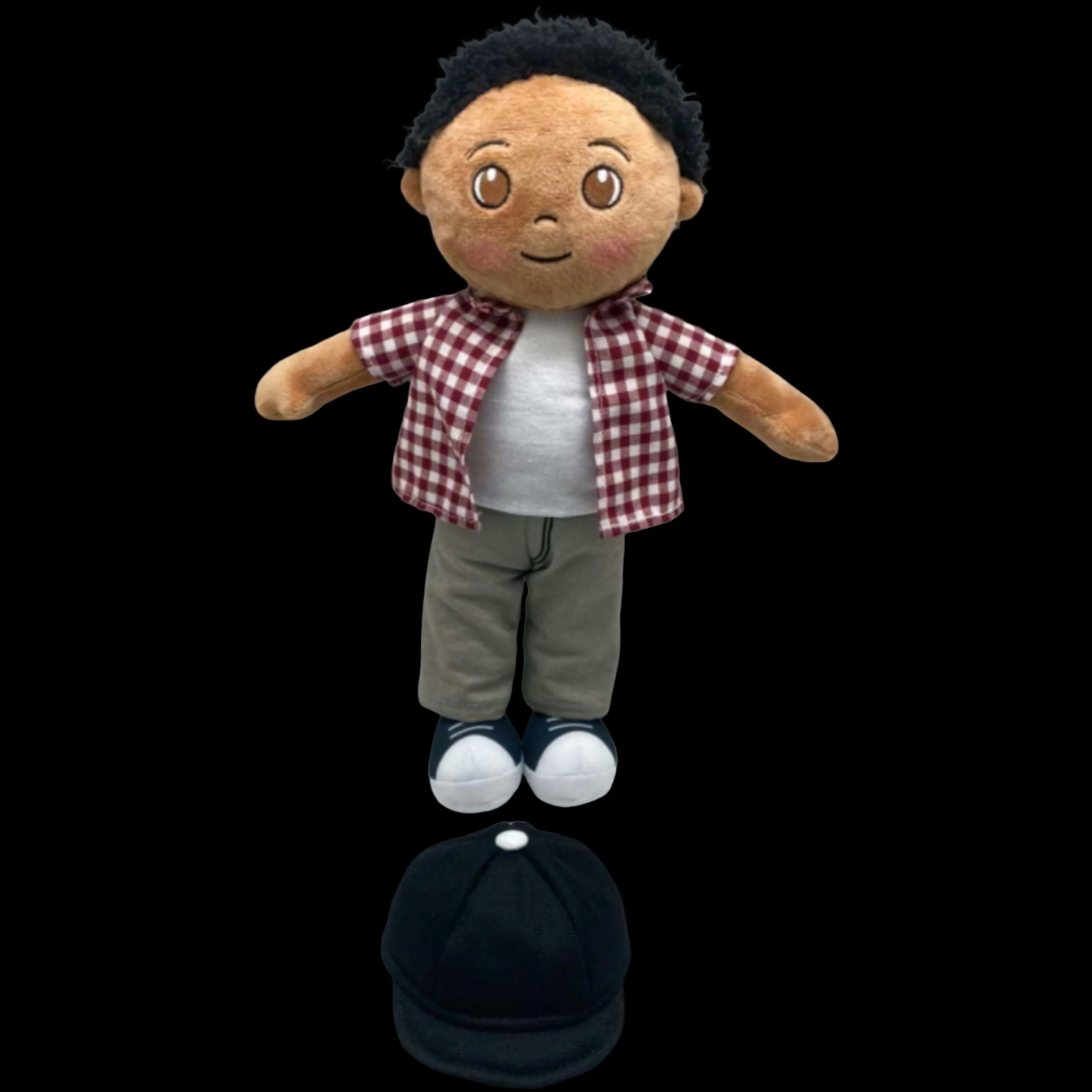 Boy Ragdoll Personalized Black Baby Boy Rag Doll: 14in Curly Hair Plush Toy - Etsy