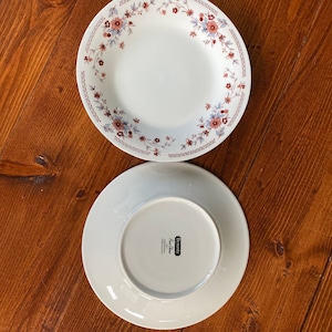 Dynasty Fine China Copenhagen Salad/Dessert Plate, Platinum Rim, 7&quot;