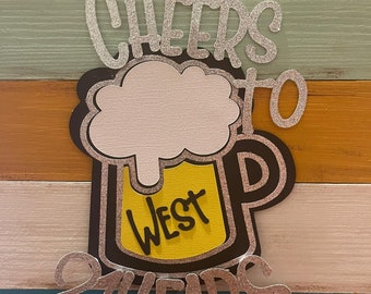 Topper Beer Cheers and Beers Cake Topper - Etsy
