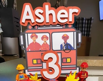 Firetruck Cake Topper