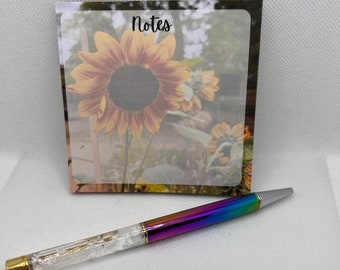 Sunflower square mini notepad