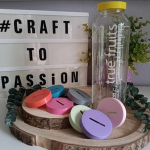 Spardeckel 750ml Smoothie Flasche I Budgetplaner I Sparen I Spar Challenge I 3D Druck