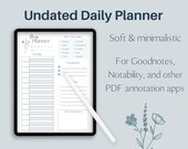 Undated Daily Planner for tablet/Ipad