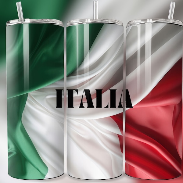 Italy 20 oz Skinny Tumbler Sublimation Design Digital Download png Italy Tumbler Wrap Gift Italy png Italy Tumbler Italia png