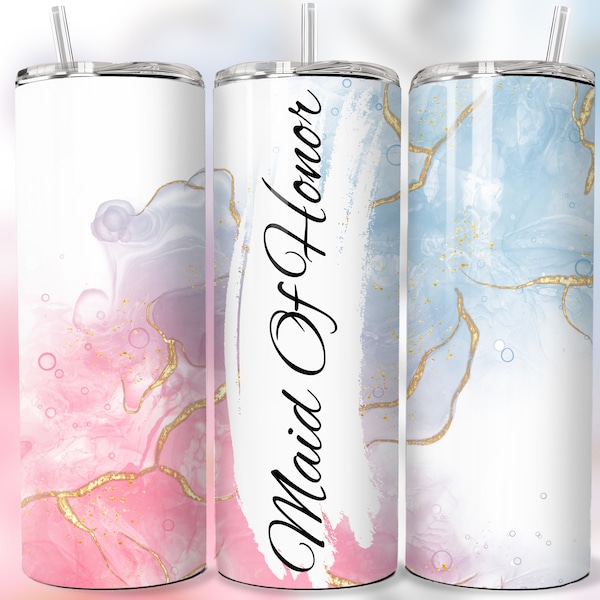 Wedding 20 oz Skinny Tumbler Sublimation Design Digital Download PNG Bridesmaid Proposal Tumbler Wrap Wedding png Gift Maid Of Honor Tumbler