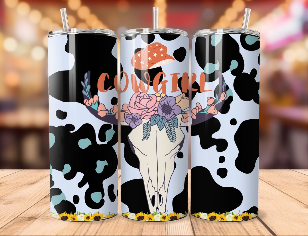Cowgirl 20 Oz Skinny Tumbler Sublimation Design Digital Download PNG ...