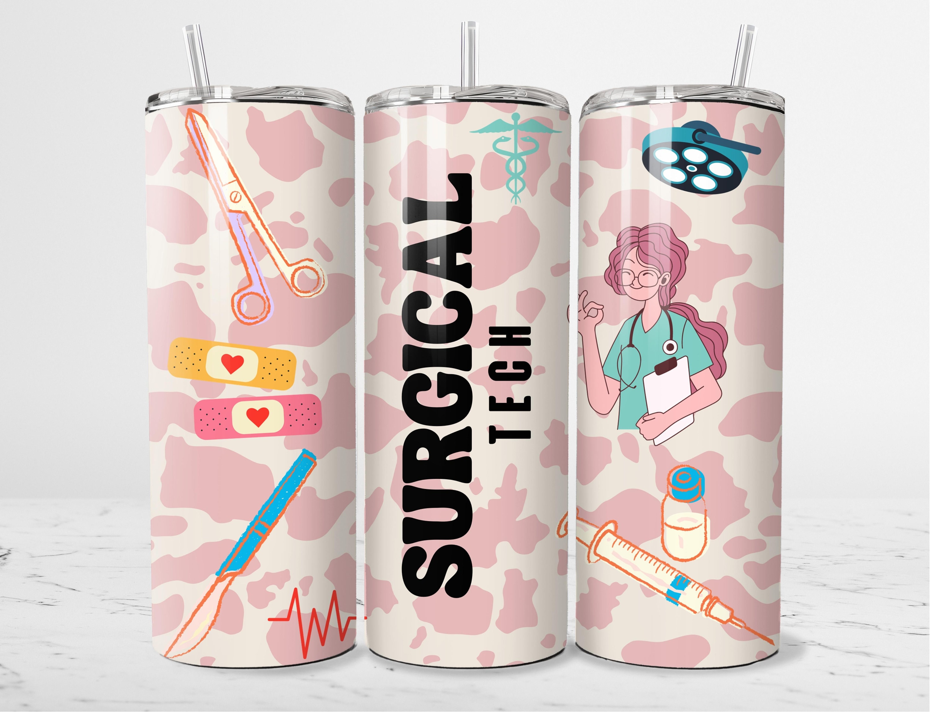 Surgical Tech 20 oz Skinny Tumbler Sublimation Design Digital Download PNG Surgery  Tumbler Wrap Surgical Tech png Surgery Gift Medicine