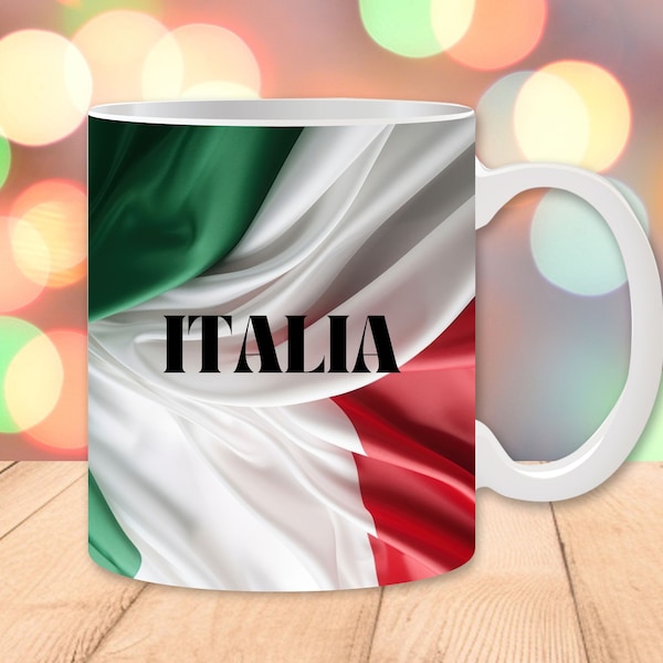 Italy 11 oz 15 Mug Sublimation Design Digital Download PNG Italy Wrap Italy png Italy Gift Italia Print Italy