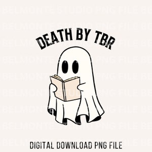 Book PNG Sublimation Design Digital Download PNG Death by TBR Book Print Bookworm Print Booktok Book Club png