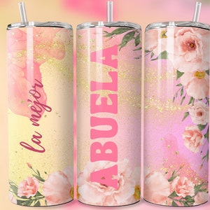 Abuela 20 oz Skinny Tumbler Sublimation Design Digital Download PNG Abuela Tumbler Gift Abuela png Grandmother Tumbler Grandma Gift Abuela