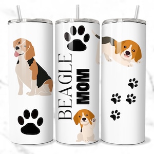Beagle Mom Tumbler Wrap 20 oz Sublimation Tumbler Wrap PNG Digital File Dog Lover PNG Beagle Dog Mom Gift Dog Lover