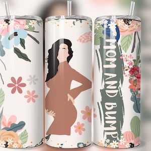 Mom to Be 20 oz Skinny Tumbler Sublimation Design Digital Download PNG Pregnancy Tumbler Wrap Pregnant png Gift for Mom Sublimation