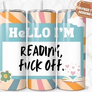 Book Lover 20 oz Skinny Tumbler Sublimation Design Digital Download PNG Book Tumbler Gift Book Lover png Book Reader Tumbler Booktok
