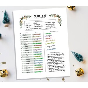 CHRISTMAS SHOPPING LIST Printable Christmas to Do List - Etsy
