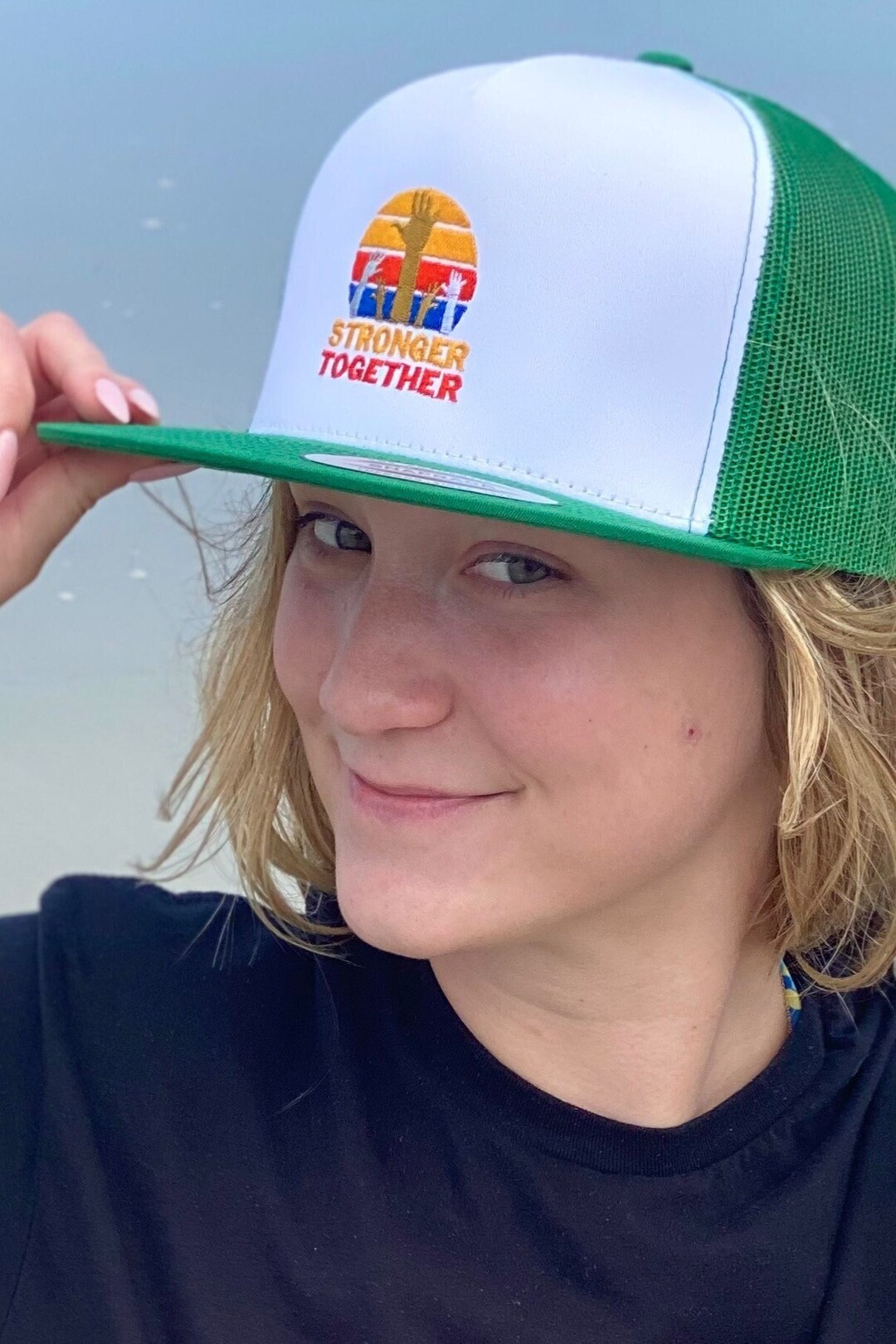 Stronger Together Trucker Cap unisex Stylish Positive Vibes Hat - Etsy