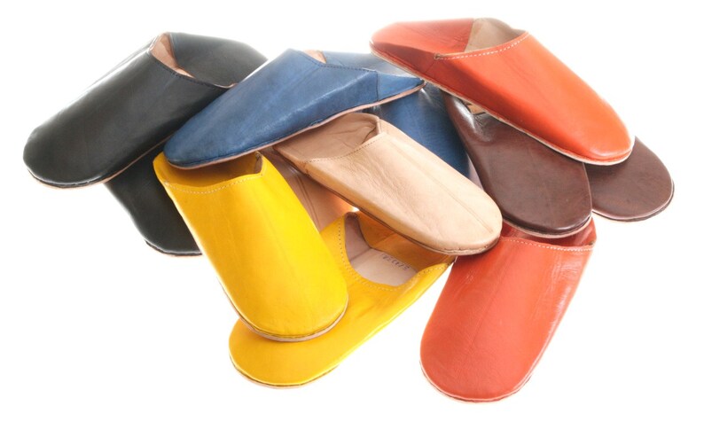 Babouches Marocaines En Cuir Brodé Pour Femmes - Peau De Mouton Bio Confortables