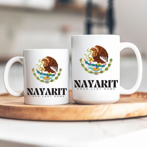 Nayarit Personalized Mug / Nayarit Gift / Taza Personalizada / Taza Mexicana / Taza Nayarit / Orgullo Mexico / Gift for Dad Mom in Spanish