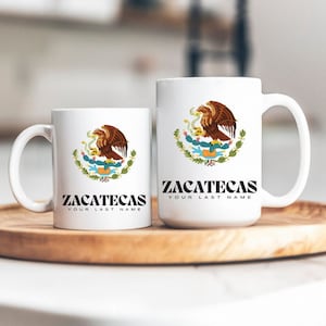 Zacatecas Mug / Mexican Mug / Dia Del Padre / Latinx /  Regalo Personalizadas / Taza Mexicana / Regalo Para Hombre / Gift for Mexican Dad