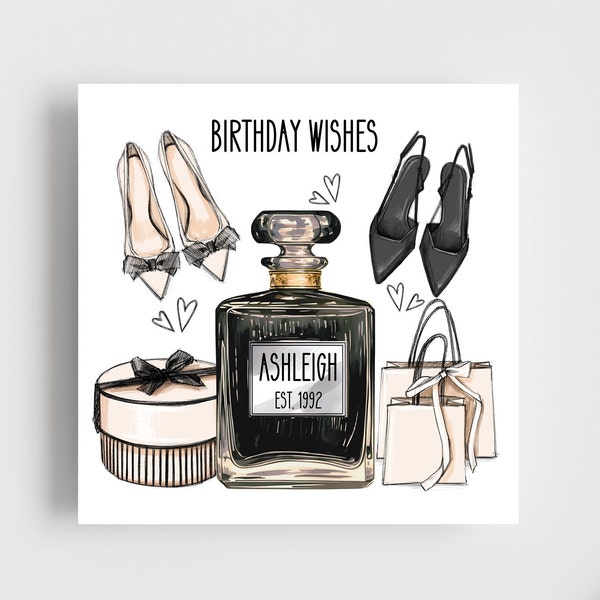 Chanel Birthday Card - Etsy UK